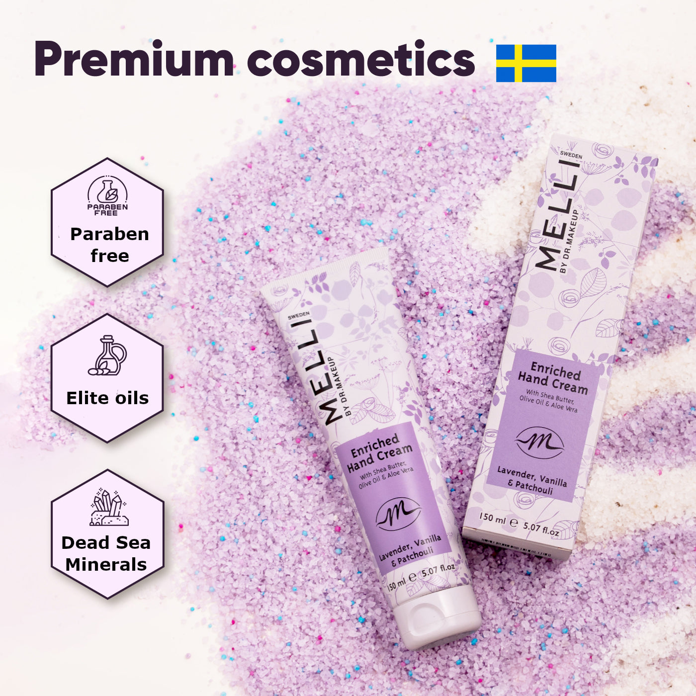 Angereicherte Handcreme Lavendel, Vanille und Patchouli / 150 ml