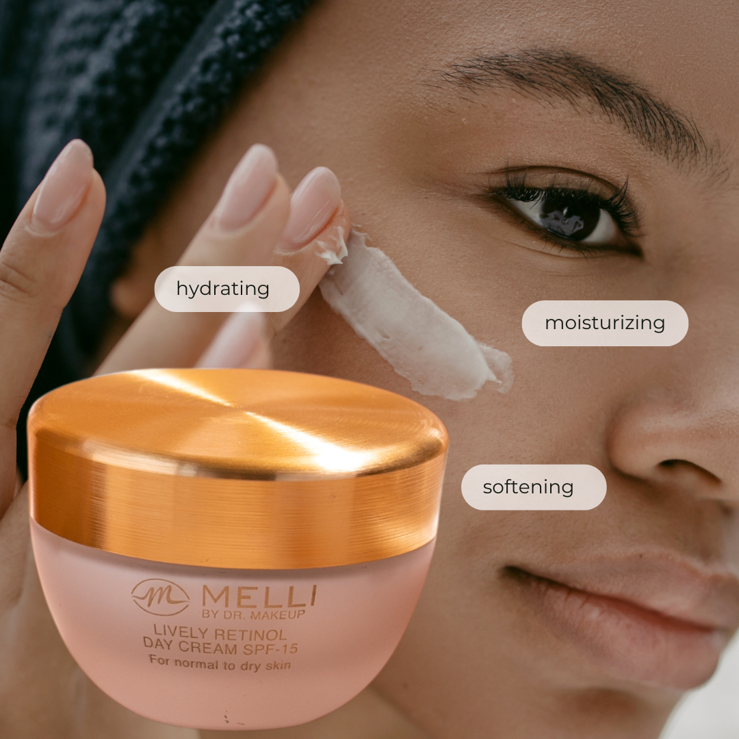 Fuktgivande dagkräm med SPF-15 ger djup vård och är berikad med mikrokapslar av retinol och vitamin E för en mjuk och strålande hy.