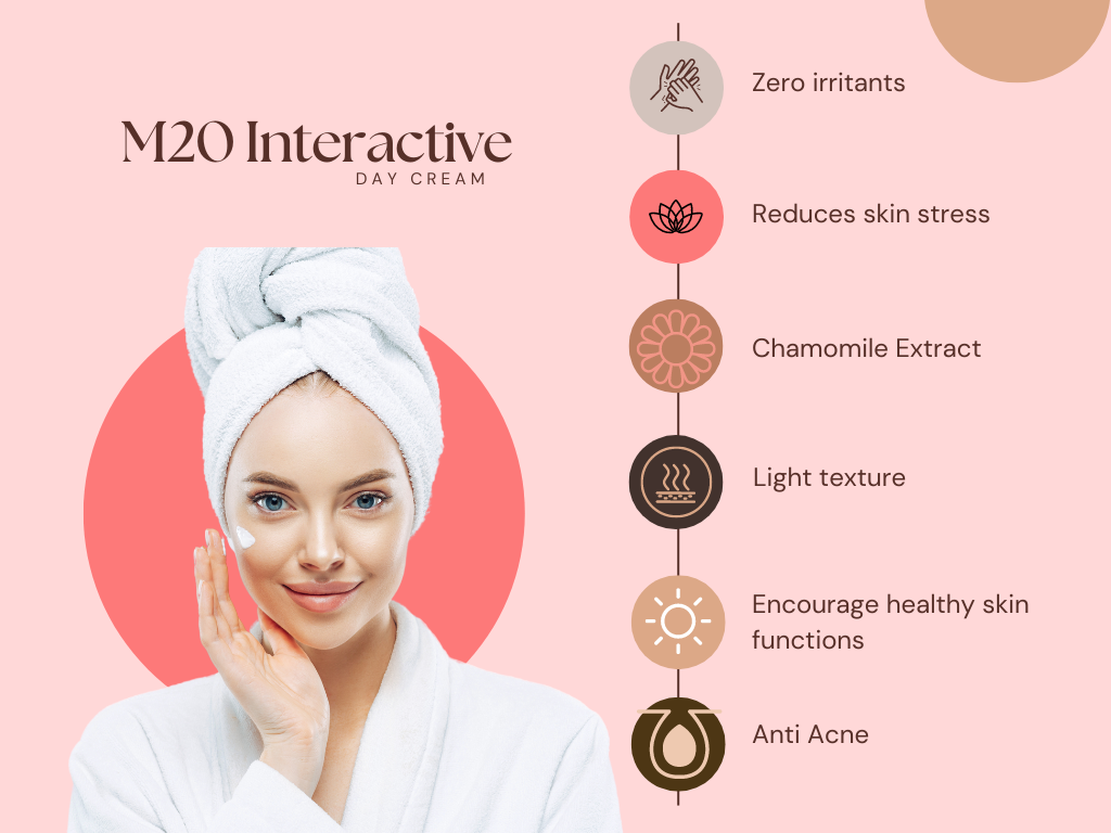 Ansiktskräm för reducera irritation, protects against excessive sebum production